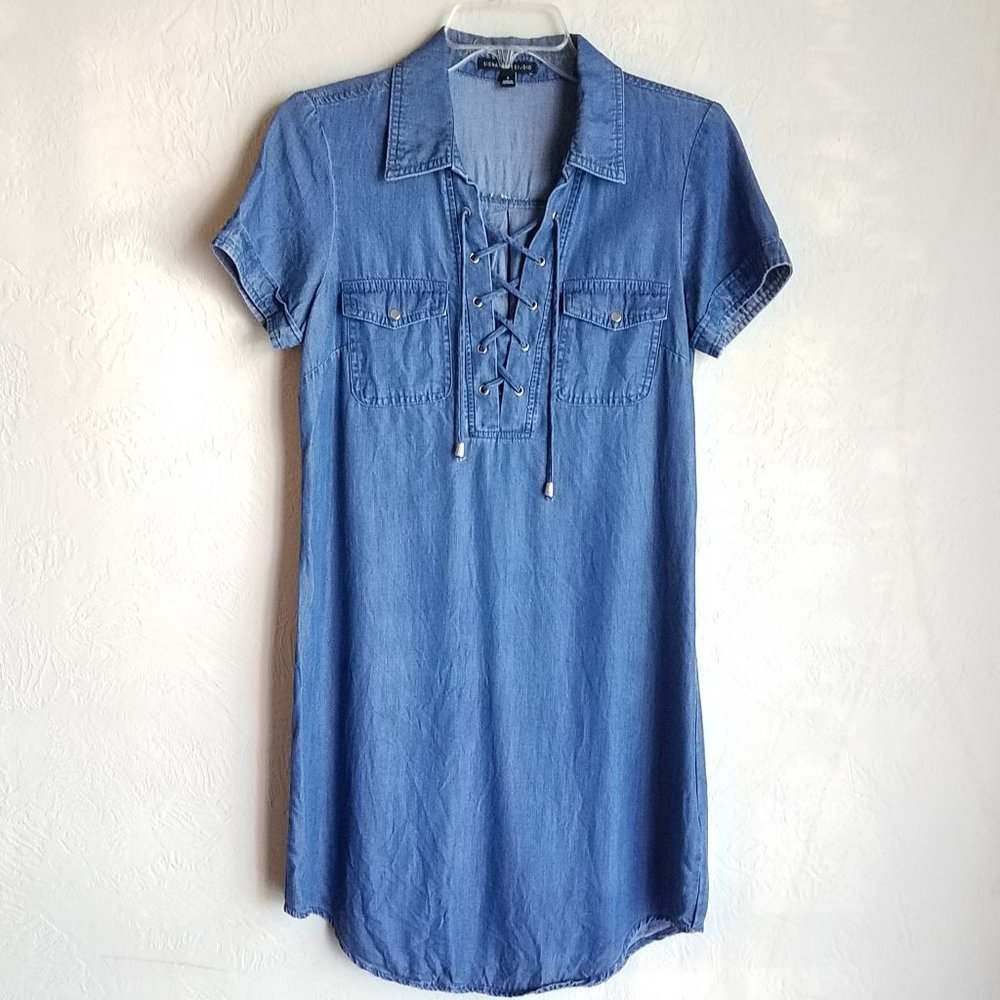 Signature Studio Sz. 4 Blue Chambray Short Dress